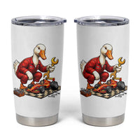 Funny Duck Mechanic Race Car Pit Crew Tumbler Cup Motorsports Enthusiast Auto Repair