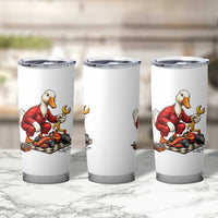 Funny Duck Mechanic Race Car Pit Crew Tumbler Cup Motorsports Enthusiast Auto Repair