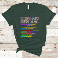Hispanic Heritage Month T Shirt Hispanic Countries Proud To Be Hispanic Heritage Month - Wonder Print Shop