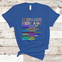Hispanic Heritage Month T Shirt Hispanic Countries Proud To Be Hispanic Heritage Month - Wonder Print Shop