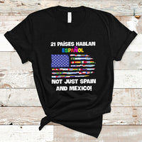 Hispanic Heritage Month T Shirt 21 Paises Hablan Espanol Spanish Hispanic Heritage Month - Wonder Print Shop