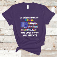 Hispanic Heritage Month T Shirt 21 Paises Hablan Espanol Spanish Hispanic Heritage Month - Wonder Print Shop