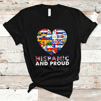 Hispanic Heritage Month T Shirt Hispanic And Proud Heart Pride Hispanic Heritage Month - Wonder Print Shop
