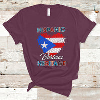 Puerto Rico T Shirt Puerto Rican Hispanic Heritage Boricua Puerto Rico Flag - Wonder Print Shop