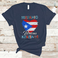 Puerto Rico T Shirt Puerto Rican Hispanic Heritage Boricua Puerto Rico Flag - Wonder Print Shop