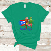 Puerto Rico T Shirt Puerto Rico Flag Native Parrots Hibicus Puerto Rican Boricua - Wonder Print Shop