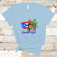 Puerto Rico T Shirt Puerto Rico Flag Native Parrots Hibicus Puerto Rican Boricua - Wonder Print Shop