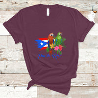 Puerto Rico T Shirt Puerto Rico Flag Native Parrots Hibicus Puerto Rican Boricua - Wonder Print Shop
