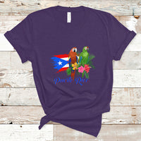 Puerto Rico T Shirt Puerto Rico Flag Native Parrots Hibicus Puerto Rican Boricua - Wonder Print Shop