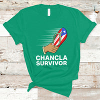 Puerto Rico T Shirt Chancla Survivor Puerto Rico Flag Boricua Hispanic Heritage - Wonder Print Shop
