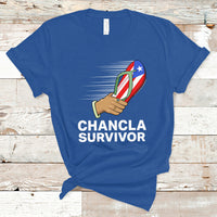 Puerto Rico T Shirt Chancla Survivor Puerto Rico Flag Boricua Hispanic Heritage - Wonder Print Shop