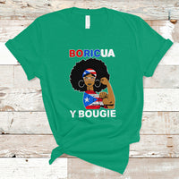 Puerto Rico T Shirt Puerto Rican Flag Women Boricua Bougie Hispanic Heritage Month - Wonder Print Shop