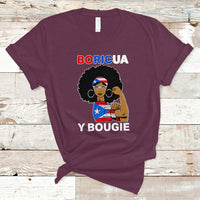Puerto Rico T Shirt Puerto Rican Flag Women Boricua Bougie Hispanic Heritage Month - Wonder Print Shop