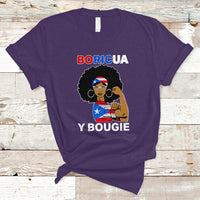 Puerto Rico T Shirt Puerto Rican Flag Women Boricua Bougie Hispanic Heritage Month - Wonder Print Shop