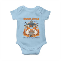 Cute Gilmore Ghouls Halloween Ghost Baby Onesie Cozy Fall Aesthetic with Pumpkin Spice and Books - Wonder Print Shop