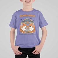 Cute Gilmore Ghouls Halloween Ghost T Shirt For Kid Cozy Fall Aesthetic with Pumpkin Spice and Books - Wonder Print Shop