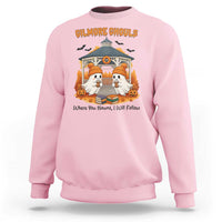 Cute Gilmore Ghouls Halloween Ghost Sweatshirt Cozy Fall Aesthetic with Pumpkin Spice and Books - Wonder Print Shop