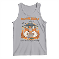 Cute Gilmore Ghouls Halloween Ghost Tank Top Cozy Fall Aesthetic with Pumpkin Spice and Books - Wonder Print Shop