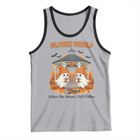 Cute Gilmore Ghouls Halloween Ghost Tank Top Cozy Fall Aesthetic with Pumpkin Spice and Books - Wonder Print Shop