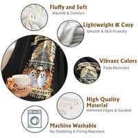 Gilmore Ghouls Halloween Ghost Throw Blanket Cute Couple Spooky Boo with Fall Gazebo - Wonder Print Shop