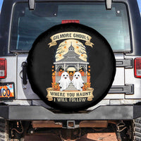 Gilmore Ghouls Halloween Ghost Spare Tire Cover Cute Couple Spooky Boo with Fall Gazebo - Wonder Print Shop