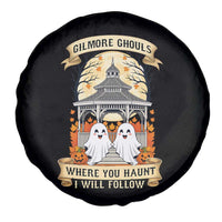 Gilmore Ghouls Halloween Ghost Spare Tire Cover Cute Couple Spooky Boo with Fall Gazebo - Wonder Print Shop
