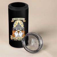 Gilmore Ghouls Halloween Ghost 4 in 1 Can Cooler Tumbler Cute Couple Spooky Boo with Fall Gazebo - Wonder Print Shop