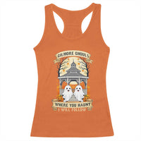 Gilmore Ghouls Halloween Ghost Racerback Tank Top Cute Couple Spooky Boo with Fall Gazebo - Wonder Print Shop