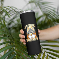 Gilmore Ghouls Halloween Ghost Skinny Tumbler Cute Couple Spooky Boo with Fall Gazebo - Wonder Print Shop