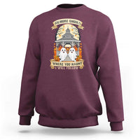 Gilmore Ghouls Halloween Ghost Sweatshirt Cute Couple Spooky Boo with Fall Gazebo - Wonder Print Shop