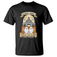 Gilmore Ghouls Halloween Ghost T Shirt Cute Couple Spooky Boo with Fall Gazebo - Wonder Print Shop