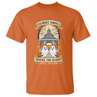 Gilmore Ghouls Halloween Ghost T Shirt Cute Couple Spooky Boo with Fall Gazebo - Wonder Print Shop
