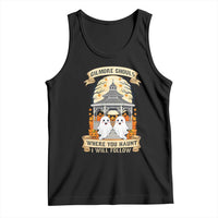 Gilmore Ghouls Halloween Ghost Tank Top Cute Couple Spooky Boo with Fall Gazebo - Wonder Print Shop