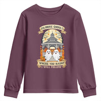 Gilmore Ghouls Halloween Ghost Youth Sweatshirt Cute Couple Spooky Boo with Fall Gazebo - Wonder Print Shop