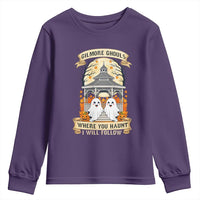 Gilmore Ghouls Halloween Ghost Youth Sweatshirt Cute Couple Spooky Boo with Fall Gazebo - Wonder Print Shop