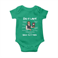 Do It Lady and Back to It Then Baby Onesie Funny Office Joke Vintage Mustache Guy Meme - Wonder Print Shop