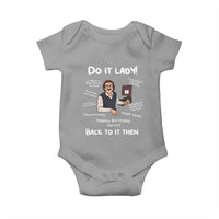 Do It Lady and Back to It Then Baby Onesie Funny Office Joke Vintage Mustache Guy Meme - Wonder Print Shop