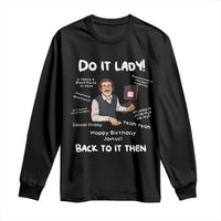 Do It Lady and Back to It Then Long Sleeve Shirt Funny Office Joke Vintage Mustache Guy Meme - Wonder Print Shop