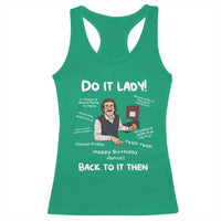 Do It Lady and Back to It Then Racerback Tank Top Funny Office Joke Vintage Mustache Guy Meme - Wonder Print Shop