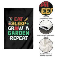 Eat Sleep Grow a Garden Repeat Garden Flag Funny Gamer-Inspired Gardening Gift for Plant Lovers - Wonder Print Shop