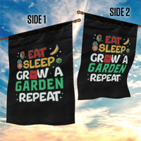 Eat Sleep Grow a Garden Repeat Garden Flag Funny Gamer-Inspired Gardening Gift for Plant Lovers - Wonder Print Shop