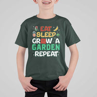 Eat Sleep Grow a Garden Repeat T Shirt For Kid Funny Gamer-Inspired Gardening Gift for Plant Lovers - Wonder Print Shop