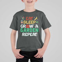 Eat Sleep Grow a Garden Repeat T Shirt For Kid Funny Gamer-Inspired Gardening Gift for Plant Lovers - Wonder Print Shop