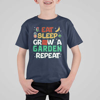 Eat Sleep Grow a Garden Repeat T Shirt For Kid Funny Gamer-Inspired Gardening Gift for Plant Lovers - Wonder Print Shop