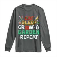 Eat Sleep Grow a Garden Repeat Long Sleeve Shirt Funny Gamer-Inspired Gardening Gift for Plant Lovers - Wonder Print Shop