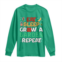 Eat Sleep Grow a Garden Repeat Long Sleeve Shirt Funny Gamer-Inspired Gardening Gift for Plant Lovers - Wonder Print Shop