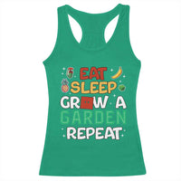 Eat Sleep Grow a Garden Repeat Racerback Tank Top Funny Gamer-Inspired Gardening Gift for Plant Lovers - Wonder Print Shop