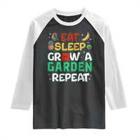 Eat Sleep Grow a Garden Repeat Raglan Shirt Funny Gamer-Inspired Gardening Gift for Plant Lovers - Wonder Print Shop