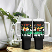 Eat Sleep Grow a Garden Repeat Tumbler With Handle Funny Gamer-Inspired Gardening Gift for Plant Lovers - Wonder Print Shop