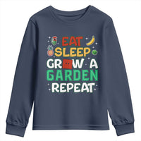 Eat Sleep Grow a Garden Repeat Youth Sweatshirt Funny Gamer-Inspired Gardening Gift for Plant Lovers - Wonder Print Shop